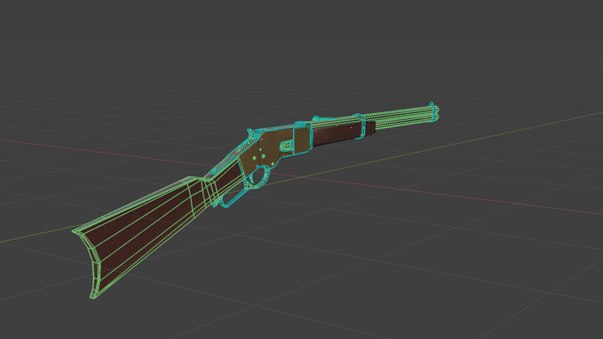 Winchester 1886 Yellowboy Trapper (LOW-POLY) preview image 2